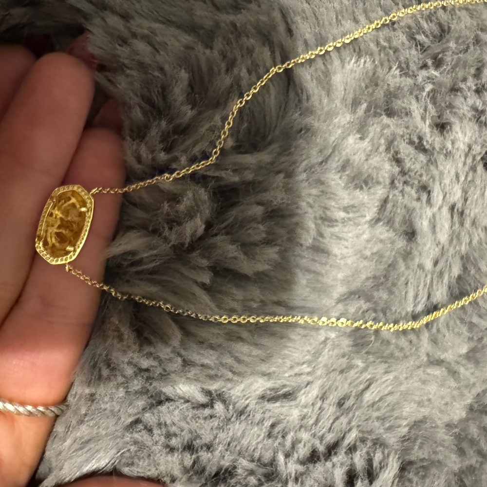 Kendra Scott Gold gemstone necklace - Picture 3 of 5